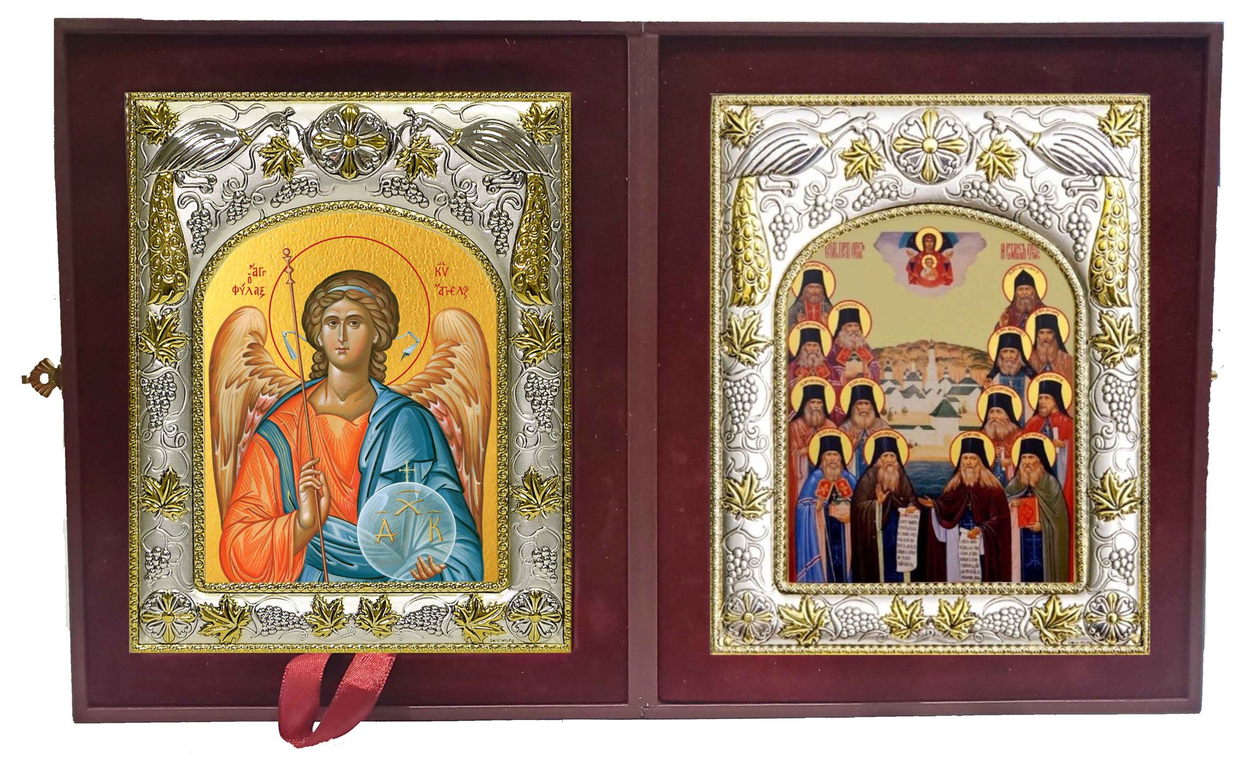 Складень Ангел Хранитель и Оптинские старцы