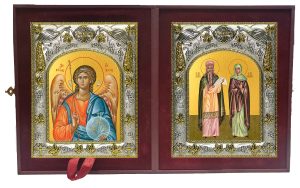 Складень Ангел Хранитель и Захария и Елисавета праведные