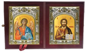 Складень Ангел Хранитель и Господь Вседержитель