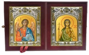 Складень Ангел Хранитель и Мария Египетская, преподобная