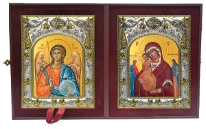 Складень Ангел Хранитель и Трех Радостей, икона Божией Матери