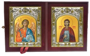 Складень Ангел Хранитель и Виктор Халкидонский мученик