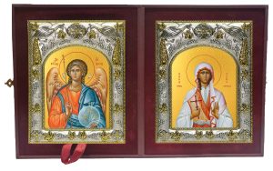 Складень Ангел Хранитель и Святая Злата мученица