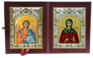 Складень Ангел Хранитель и Марина Антиохийская великомученица