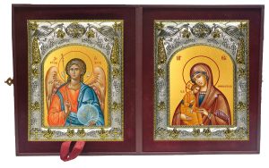 Складень Ангел Хранитель и Миасинская икона Божией Матери