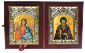 Складень Ангел Хранитель и Олег Брянский, благоверный князь