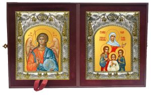 Складень Ангел Хранитель и Вера, Надежда, Любовь и их матерь София мученицы
