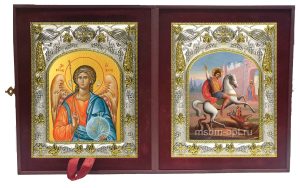 Складень Ангел Хранитель и Чудо Георгия о змие