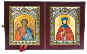 Складень Ангел Хранитель и Таисия Египетская преподобная