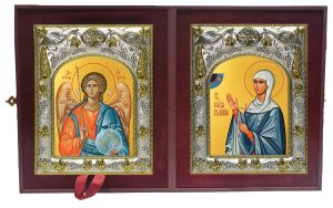Складень Ангел Хранитель и Галина Коринфская мученица