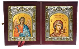 Складень Ангел Хранитель и Петровская икона Божией Матери
