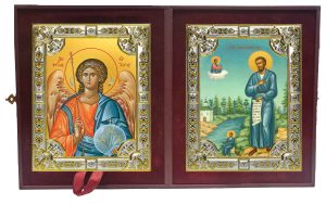 Складень Ангел Хранитель и Семён (Симеон) Верхотурский праведный