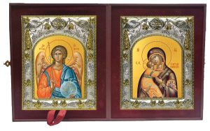 Складень Ангел Хранитель и Владимирская икона Божией Матери