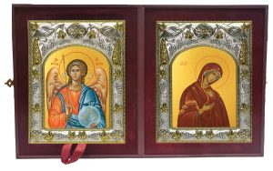 Складень Ангел Хранитель и Деисусная икона Божией Матери
