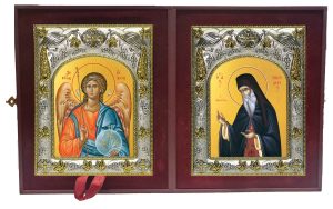 Складень Ангел Хранитель и Никодим Святогорец, преподобный