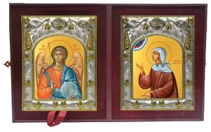 Складень Ангел Хранитель и Ксения Петербургская(Петербужская) блаженная