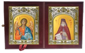 Складень Ангел Хранитель и Макарий Оптинский, преподобный