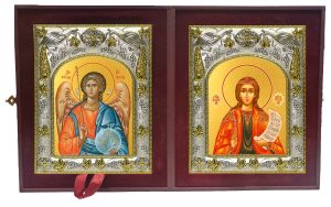 Складень Ангел Хранитель и Пелагия Тарсийская