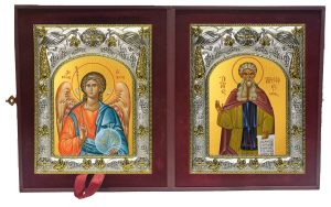 Складень Ангел Хранитель и Арсений Великий преподобный