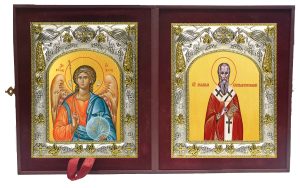 Складень Ангел Хранитель и Максим (Максимиан) Патриарх Константинопольский