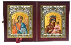 Складень Ангел Хранитель и Всеблаженная икона Божией Матери
