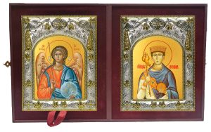 Складень Ангел Хранитель и Иустиниан царь