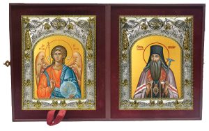Складень Ангел Хранитель и Питирим Тамбовский, чудотворец