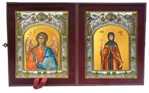 Складень Ангел Хранитель и Феодосия Константинопольская