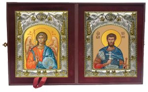 Складень Ангел Хранитель и Иоанн (Иван) Воин мученик