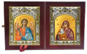 Складень Ангел Хранитель и Акафистная икона Божией Матери
