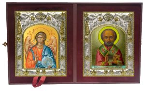 Складень Ангел Хранитель и Николай Великорецкий