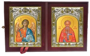 Складень Ангел Хранитель и Мирон Кизический, пресвитер, священномученик