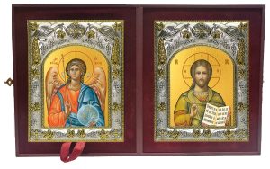 Складень Ангел Хранитель и Господь Вседержитель
