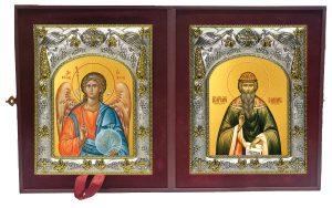 Складень Ангел Хранитель и Вадим Персидский архимандрит, преподобномученик