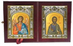 Складень Ангел Хранитель и Андрей Первозванный, апостол