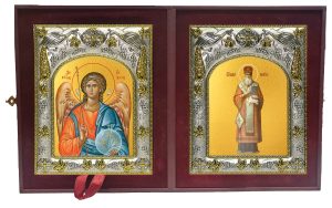 Складень Ангел Хранитель и Иннокентий, митрополит Московский, святитель