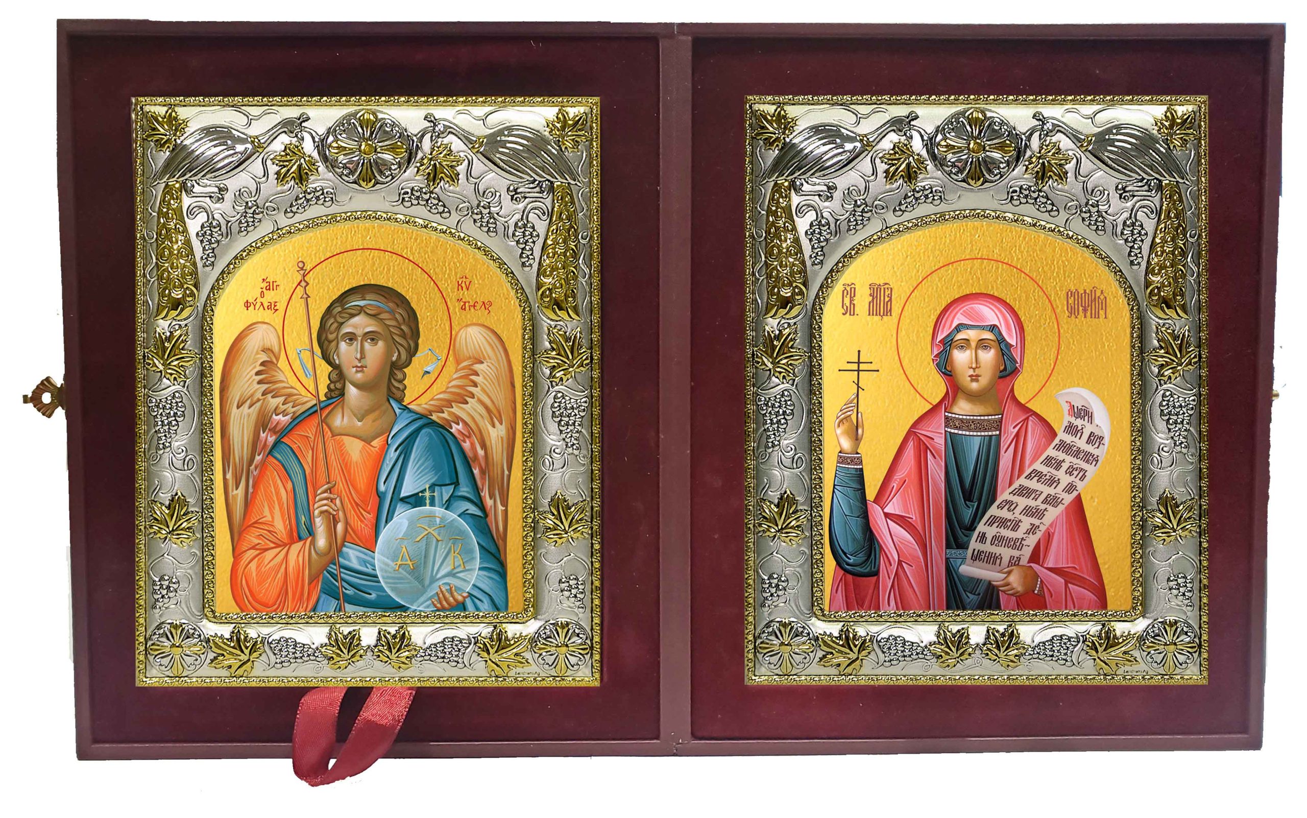 Складень Ангел Хранитель и София мученица