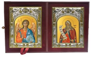 Складень Ангел Хранитель и Илия (Илья) Пророк