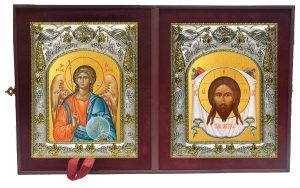 Складень Ангел Хранитель и Спас Нерукотворный