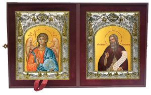 Складень Ангел Хранитель и Кассиан (Иоанн Кассиан) Римлянин преподобный