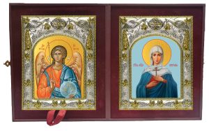 Складень Ангел Хранитель и Наталия (Наталья) Никомидийская мученица