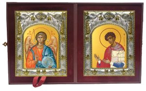 Складень Ангел Хранитель и Георгий Победоносец великомученик