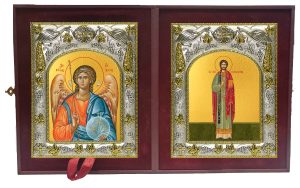 Складень Ангел Хранитель и Вениамин Персидский, священномученик