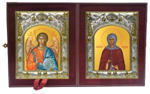 Складень Ангел Хранитель и Анна Кашинская благоверная великая княгиня