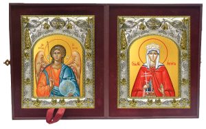 Складень Ангел Хранитель и Августа Святая