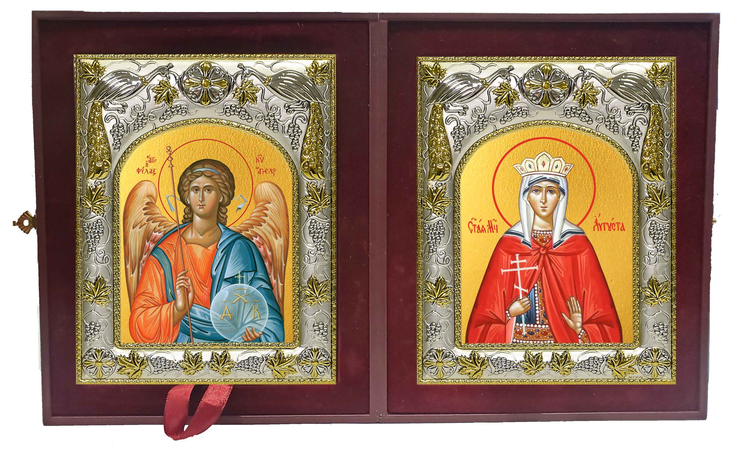 Складень Ангел Хранитель и Августа Святая