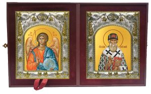 Складень Ангел Хранитель и Иона, митрополит Московский, святитель, чудотворец