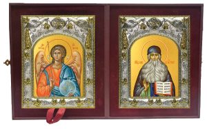 Складень Ангел Хранитель и Максим Грек преподобный