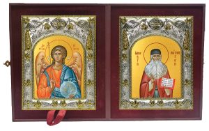 Складень Ангел Хранитель и Максим Грек
