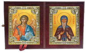 Складень Ангел Хранитель и Елисей Лавришевский преподобный